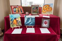 Art on display at the Evening of the Arts event.